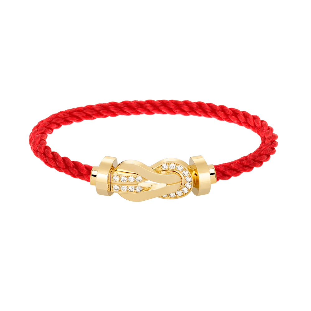 [Pearl Jewelrys]CHANCE LARGE 8 FIGURE BUCKLE HALF DIAMOND BRACELET GOLD