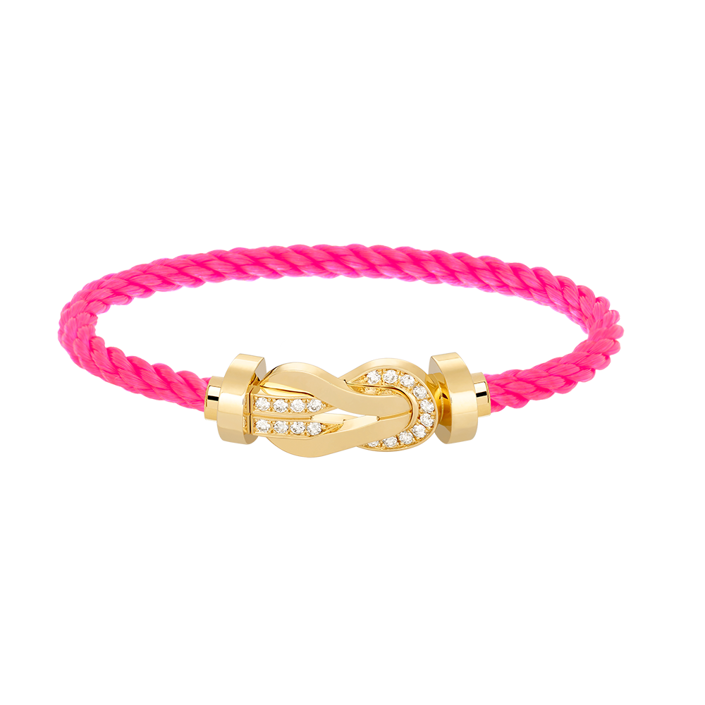 [Pearl Jewelrys]CHANCE LARGE 8 FIGURE BUCKLE HALF DIAMOND BRACELET GOLD