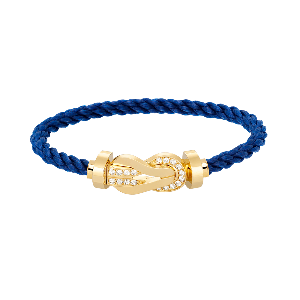 [Pearl Jewelrys]CHANCE LARGE 8 FIGURE BUCKLE HALF DIAMOND BRACELET GOLD
