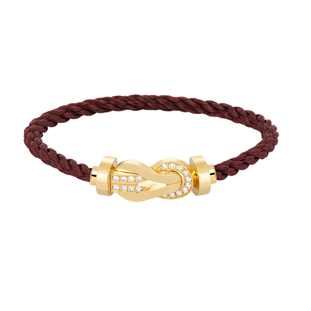 [Pearl Jewelrys]CHANCE LARGE 8 FIGURE BUCKLE HALF DIAMOND BRACELET GOLD