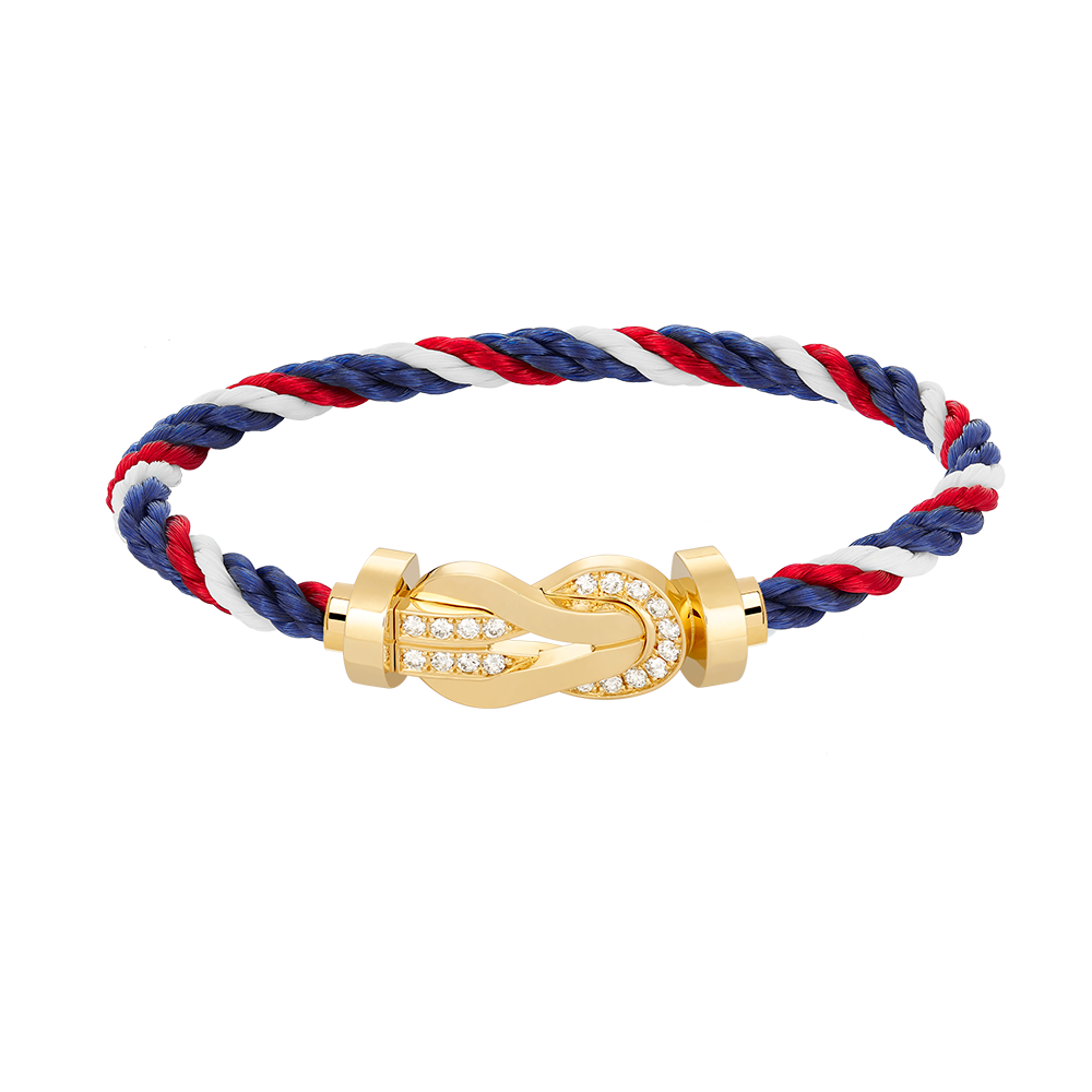 [Pearl Jewelrys]CHANCE LARGE 8 FIGURE BUCKLE HALF DIAMOND BRACELET GOLD