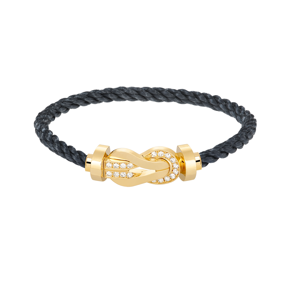 [Pearl Jewelrys]CHANCE LARGE 8 FIGURE BUCKLE HALF DIAMOND BRACELET GOLD