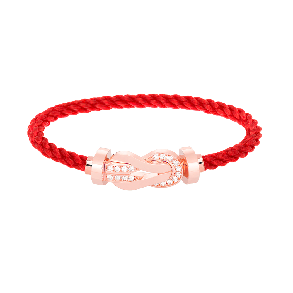 [Pearl Jewelrys]CHANCE LARGE 8 FIGURE BUCKLE HALF DIAMOND BRACELET ROSE GOLD