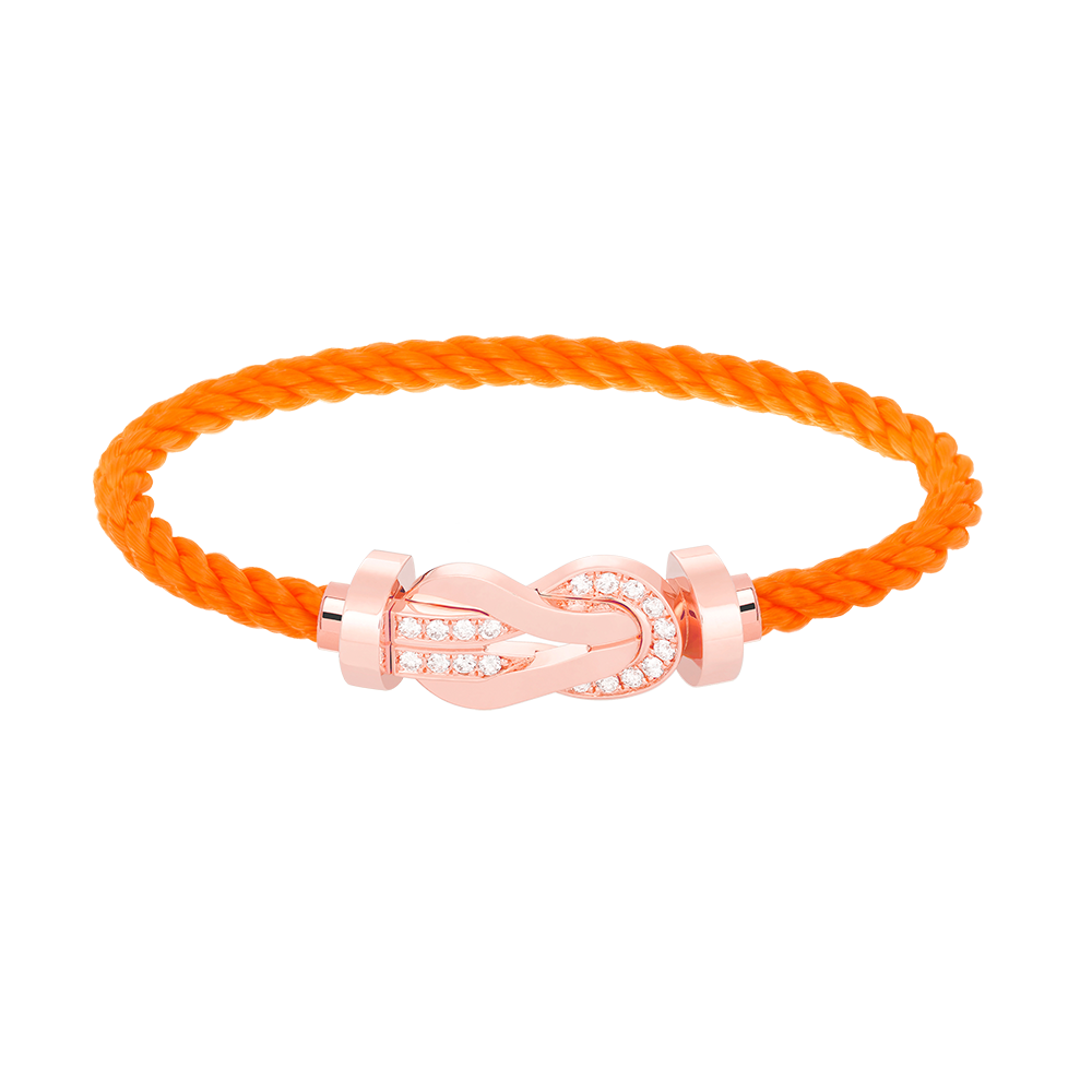[Pearl Jewelrys]CHANCE LARGE 8 FIGURE BUCKLE HALF DIAMOND BRACELET ROSE GOLD