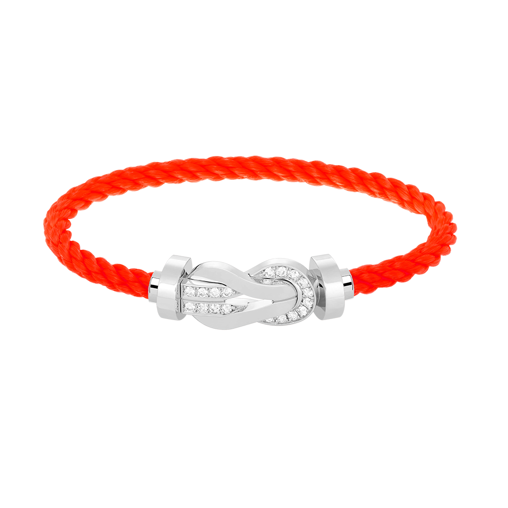 [Pearl Jewelrys]CHANCE LARGE 8 FIGURE BUCKLE HALF DIAMOND BRACELET SILVER