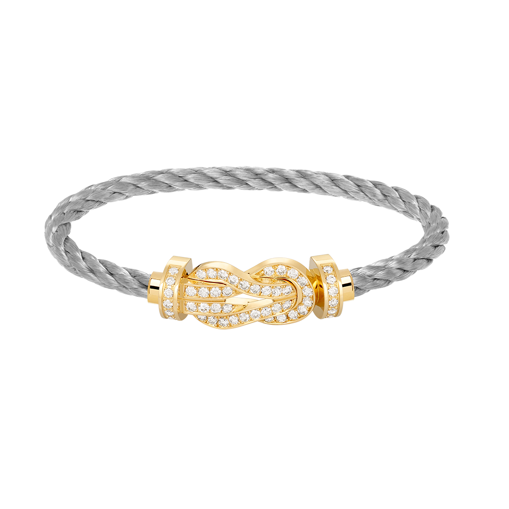 [Pearl Jewelrys]CHANCE LARGE 8 FIGURE BUCKLE FULLDIAMOND BRACELET GOLD