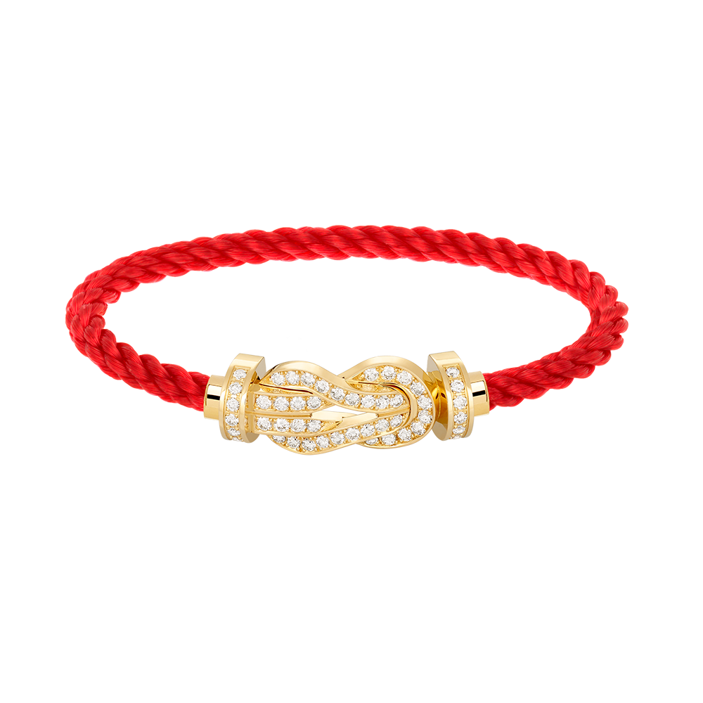 [Pearl Jewelrys]CHANCE LARGE 8 FIGURE BUCKLE FULLDIAMOND BRACELET GOLD