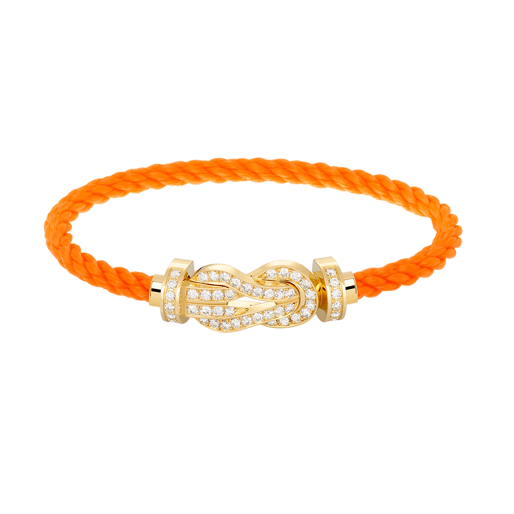 [Pearl Jewelrys]CHANCE LARGE 8 FIGURE BUCKLE FULLDIAMOND BRACELET GOLD