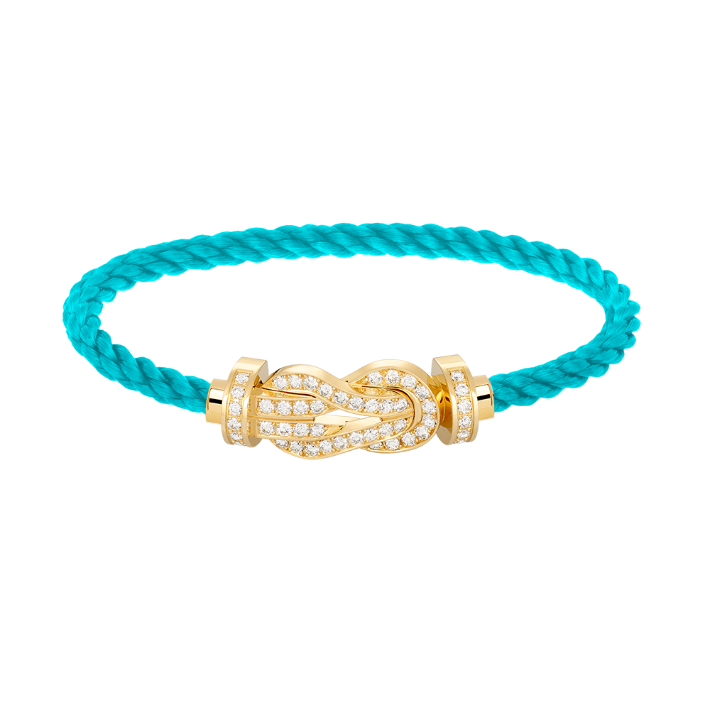 [Pearl Jewelrys]CHANCE LARGE 8 FIGURE BUCKLE FULLDIAMOND BRACELET GOLD
