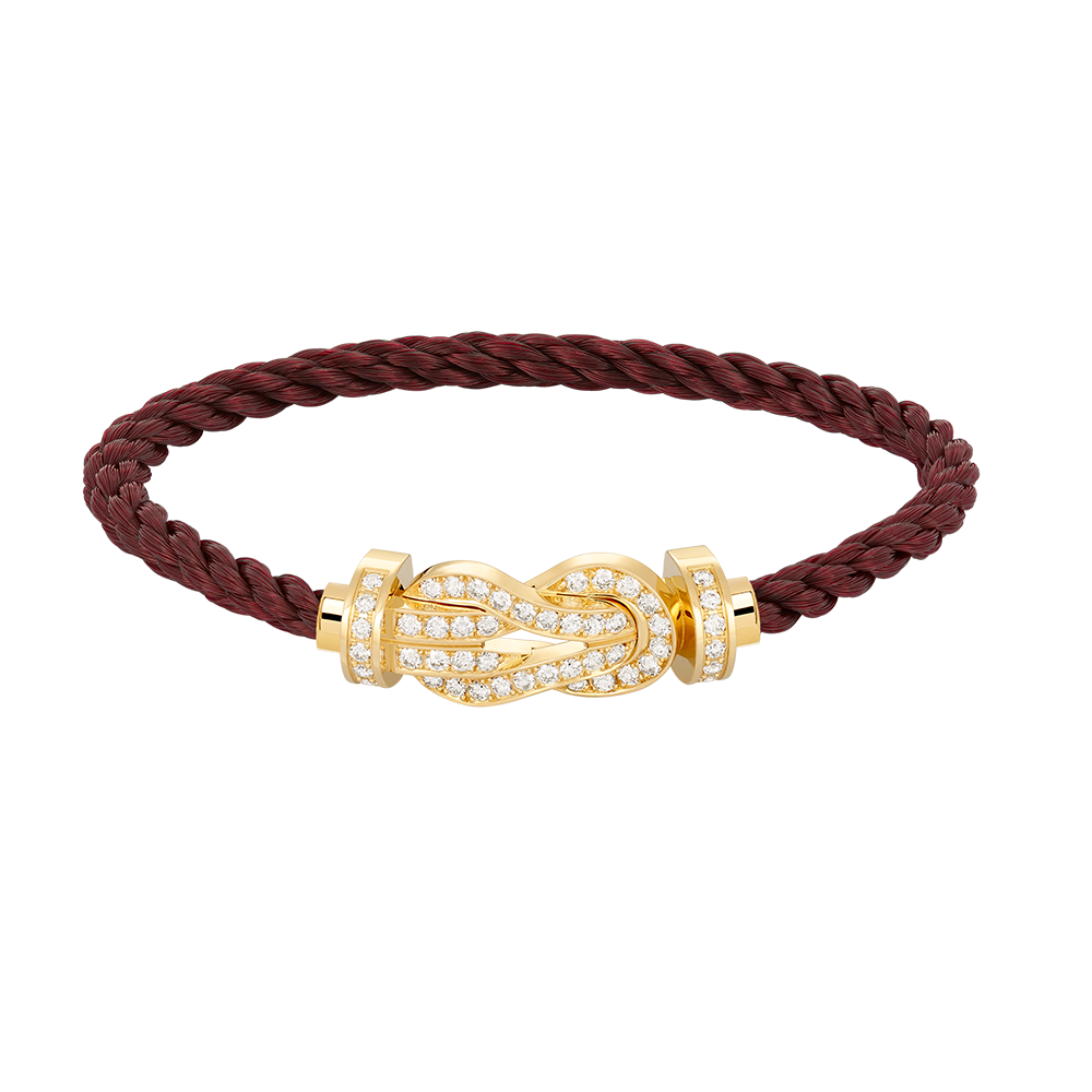 [Pearl Jewelrys]CHANCE LARGE 8 FIGURE BUCKLE FULLDIAMOND BRACELET GOLD