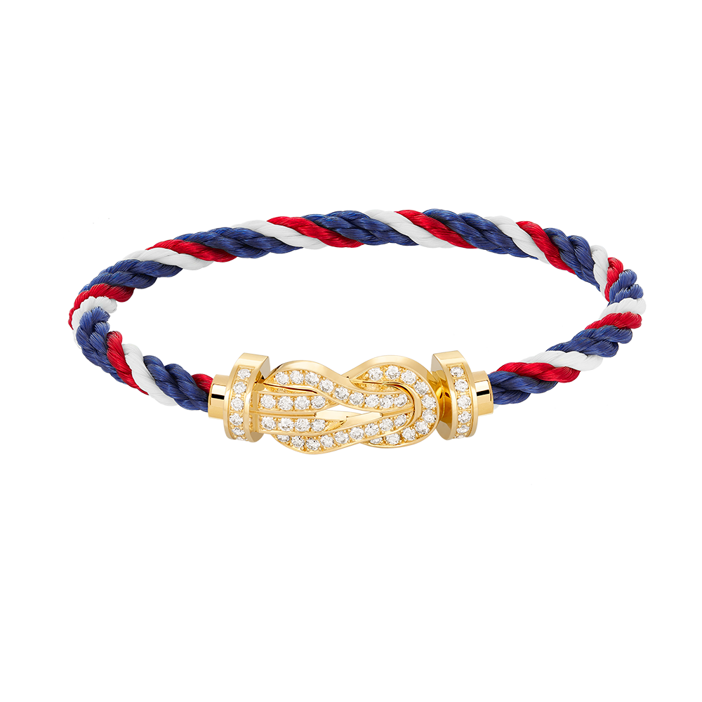 [Pearl Jewelrys]CHANCE LARGE 8 FIGURE BUCKLE FULLDIAMOND BRACELET GOLD