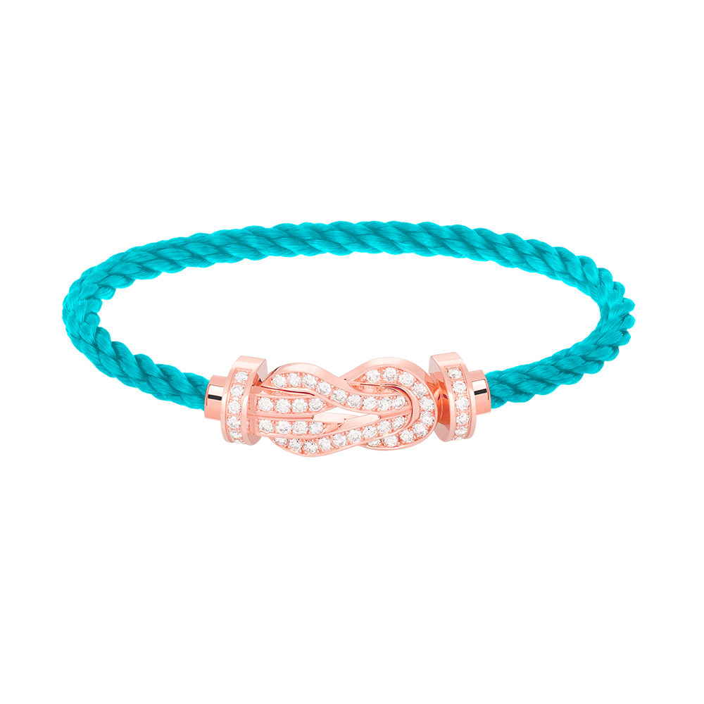 [Pearl Jewelrys]CHANCE LARGE 8 FIGURE BUCKLE FULL DIAMOND BRACELET ROSE GOLD