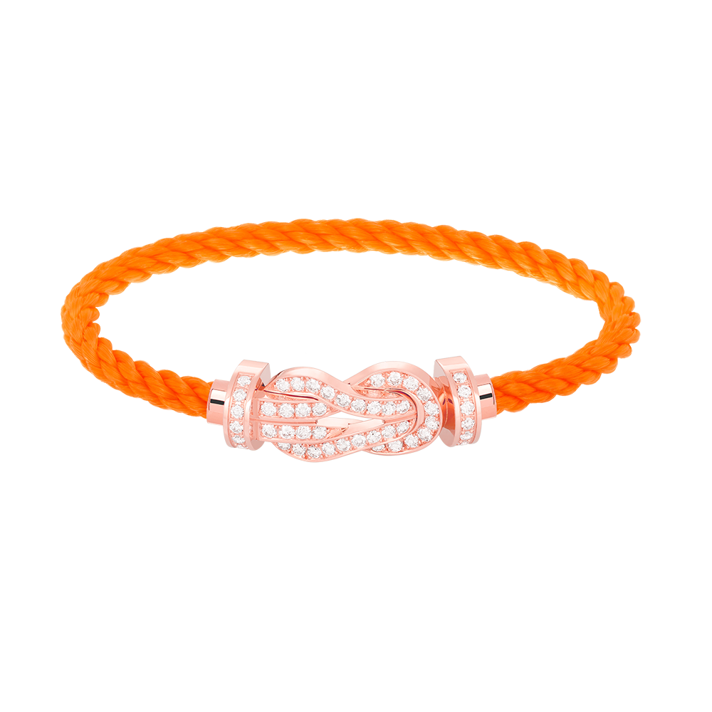[Pearl Jewelrys]CHANCE LARGE 8 FIGURE BUCKLE FULL DIAMOND BRACELET ROSE GOLD