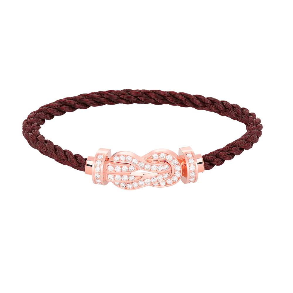 [Pearl Jewelrys]CHANCE LARGE 8 FIGURE BUCKLE FULL DIAMOND BRACELET ROSE GOLD
