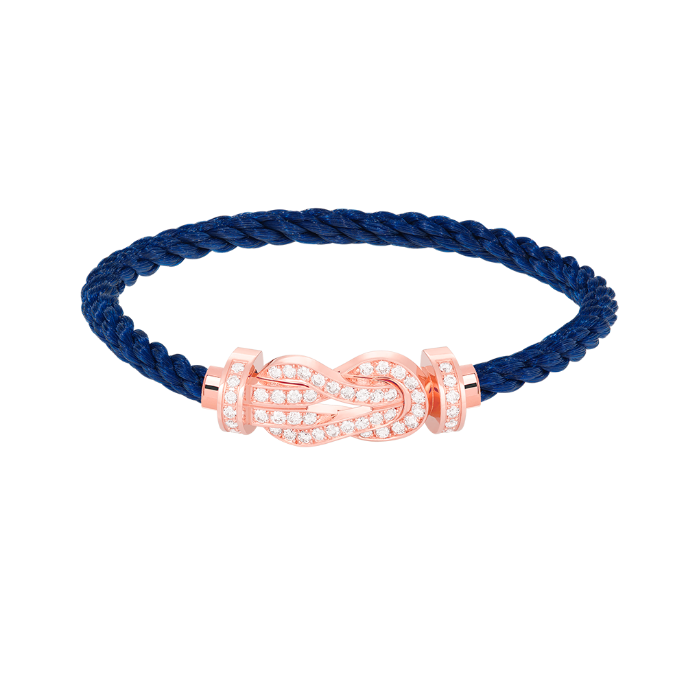 [Pearl Jewelrys]CHANCE LARGE 8 FIGURE BUCKLE FULL DIAMOND BRACELET ROSE GOLD
