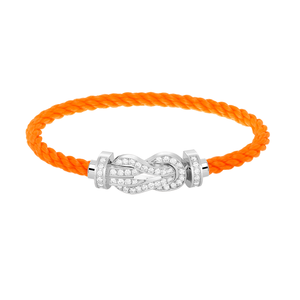 [Pearl Jewelrys]CHANCE LARGE 8 FIGURE BUCKLE FULL DIAMOND BRACELET SILVER