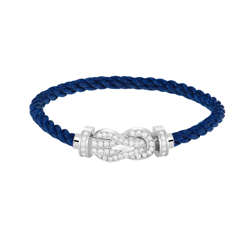 [Pearl Jewelrys]CHANCE LARGE 8 FIGURE BUCKLE FULL DIAMOND BRACELET SILVER