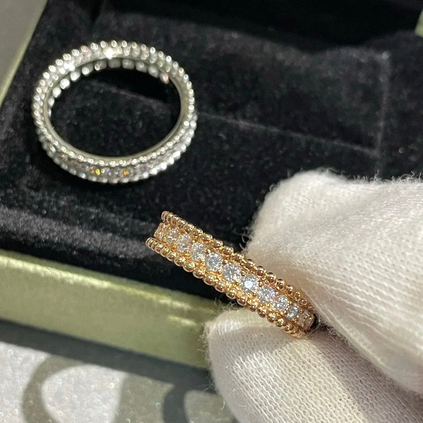 [Pearl Jewelrys]PERLEE DIAMOND ROSE GOLD RING
