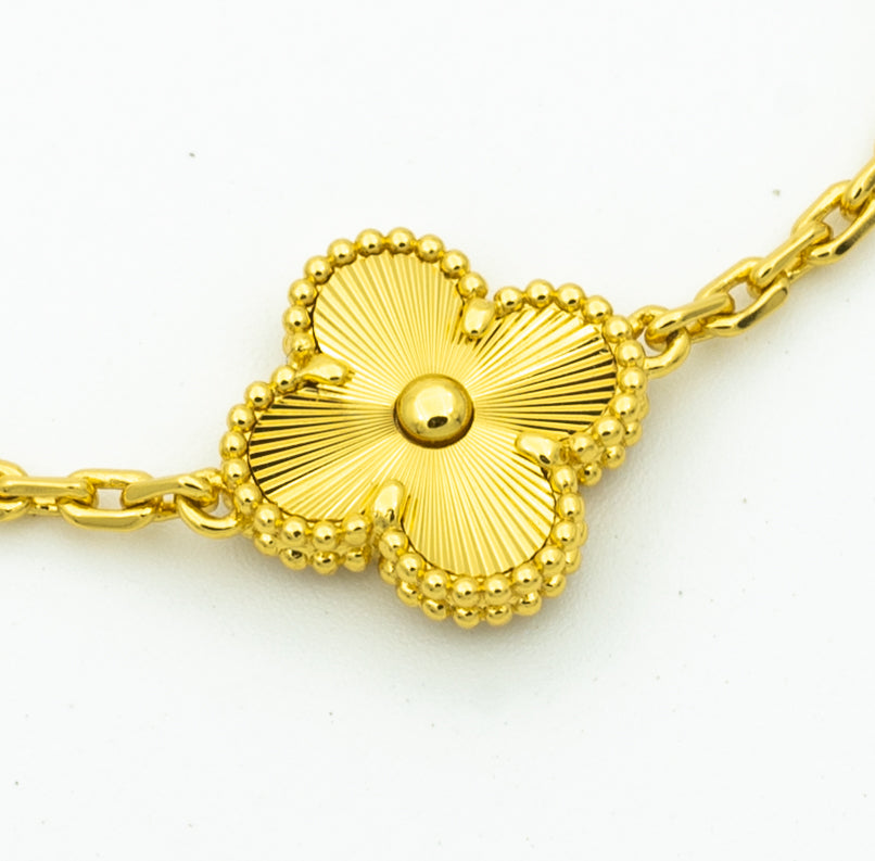 [Pearl Jewelrys]CLOVER BRACELET 5 MOTIFS GOLD DIAMOND
