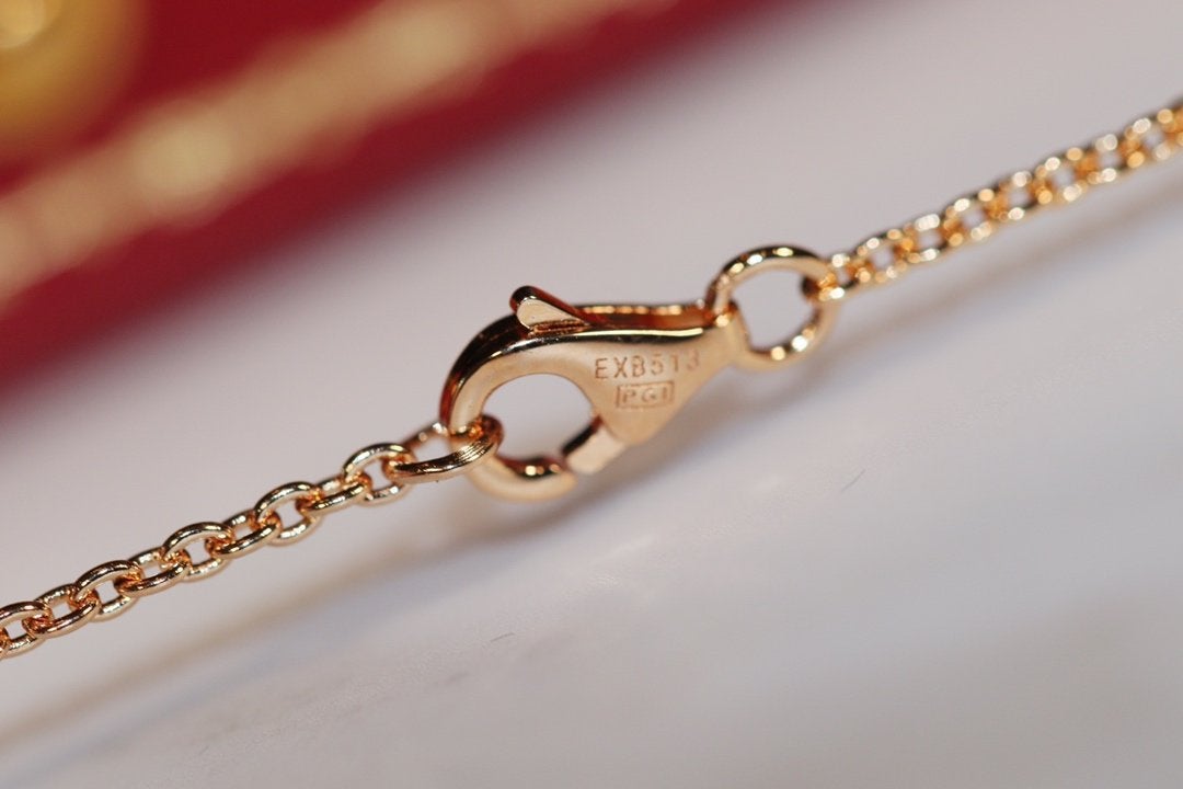 [Pearl Jewelrys]LOVE NECKLACE PINK GOLD AND SILVER