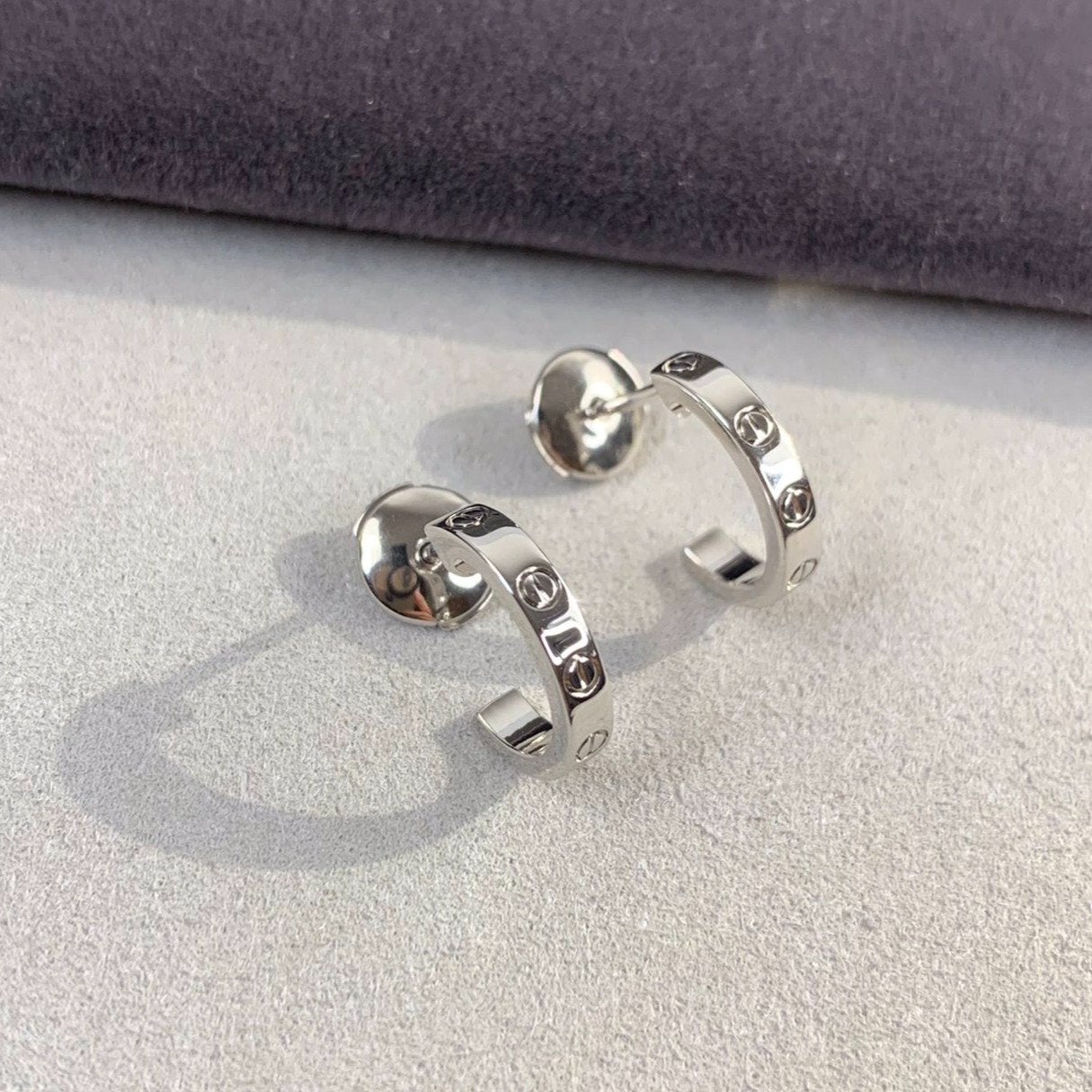 [Pearl Jewelrys]LOVE EARRINGS 2.65MM SILVER