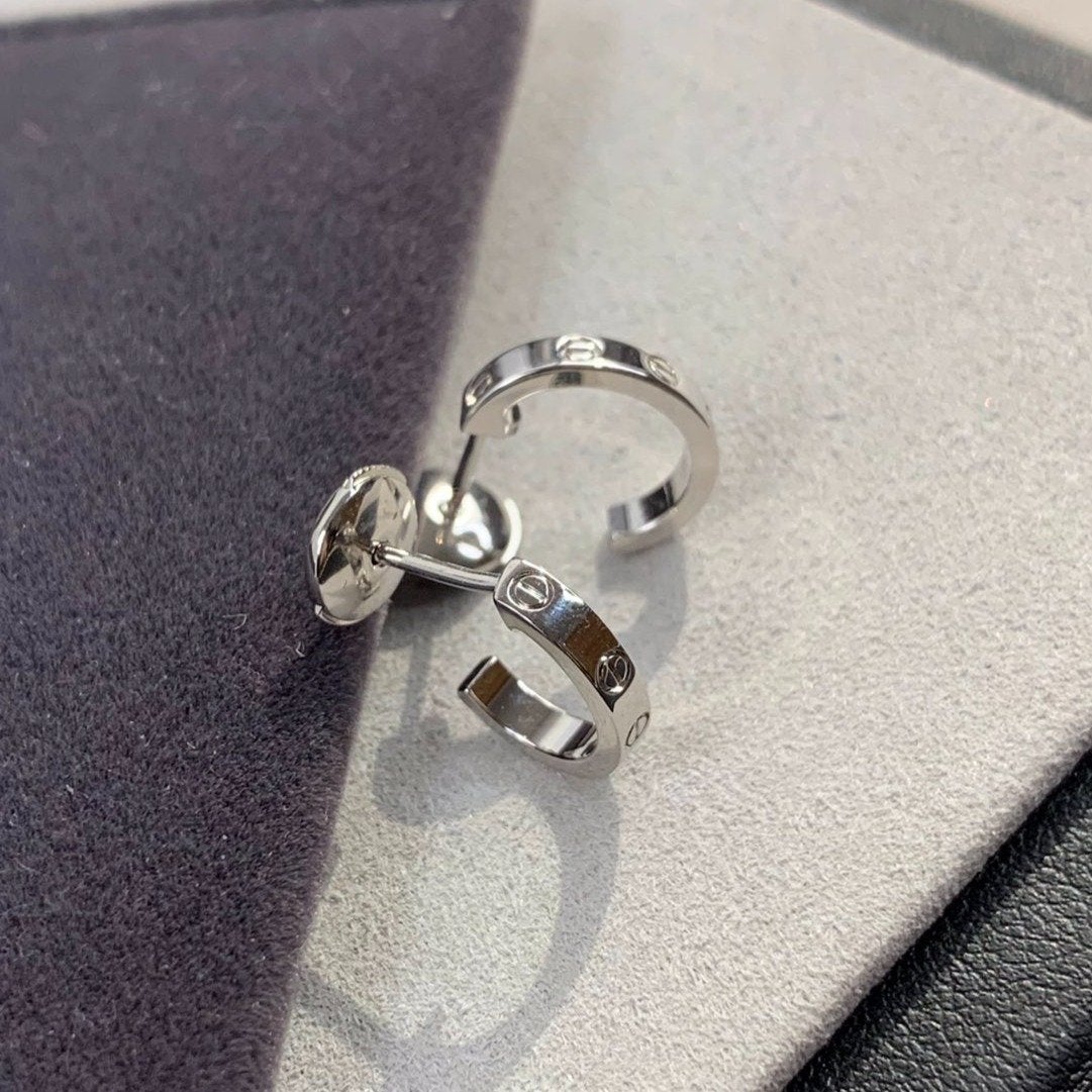 [Pearl Jewelrys]LOVE EARRINGS 2.65MM SILVER