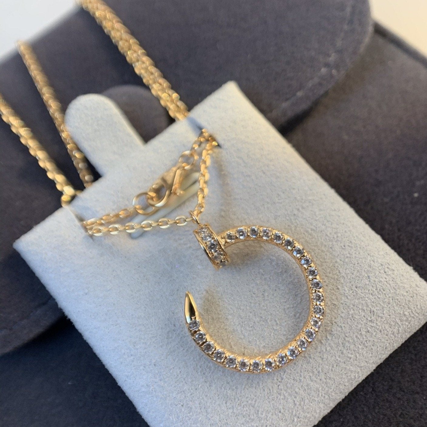 [Pearl Jewelrys]JUSTE NECKLACE PINK GOLD DIAMONDS