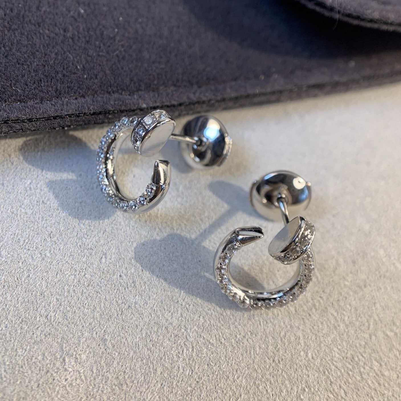 [Pearl Jewelrys]JUSTE EARRINGS SILVER DIAMONDS