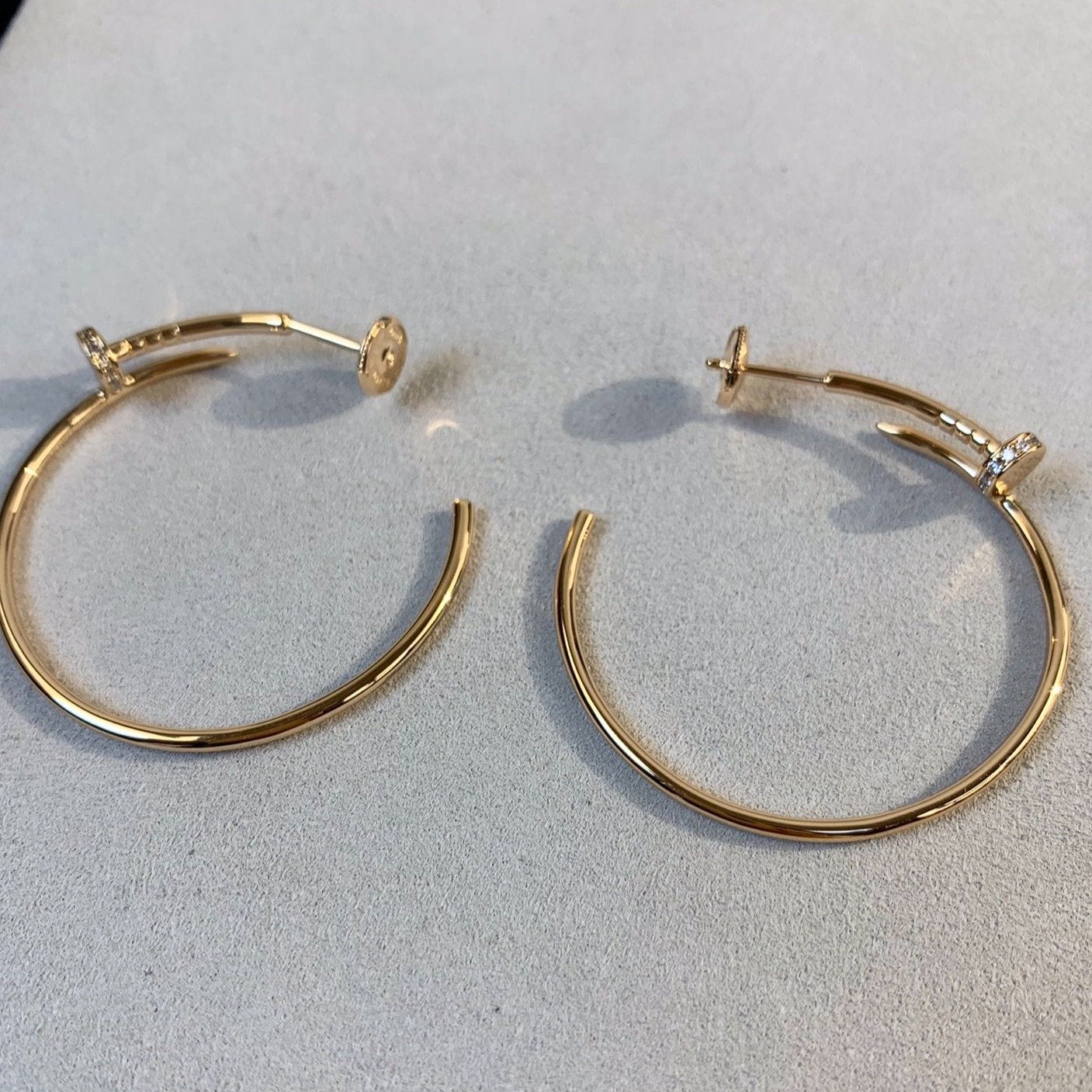 [Pearl Jewelrys]JUSTE EARRINGS GOLD DIAMONDS 1.8MM