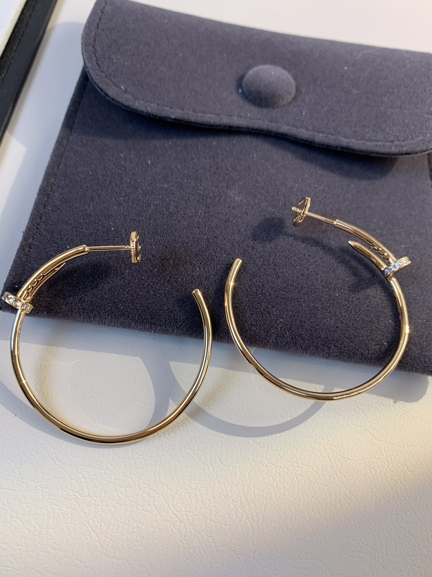 [Pearl Jewelrys]JUSTE EARRINGS GOLD DIAMONDS 1.8MM