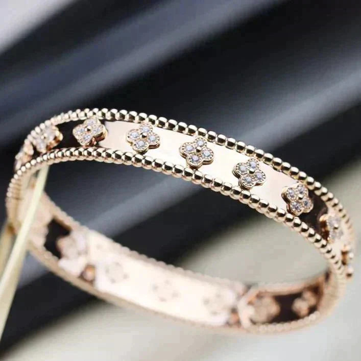 [Pearl Jewelrys]CLOVER BRACELET 8MM DIAMONDS