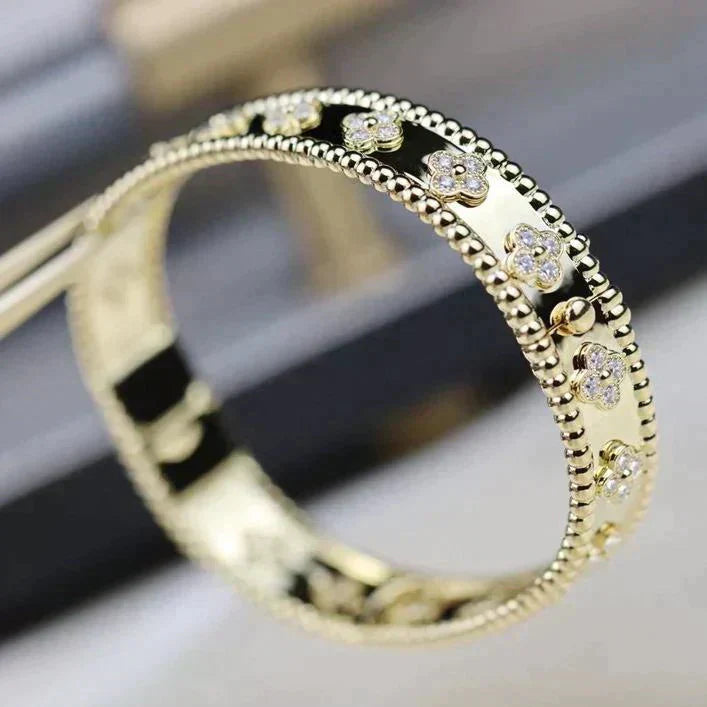 [Pearl Jewelrys]CLOVER BRACELET 8MM DIAMONDS