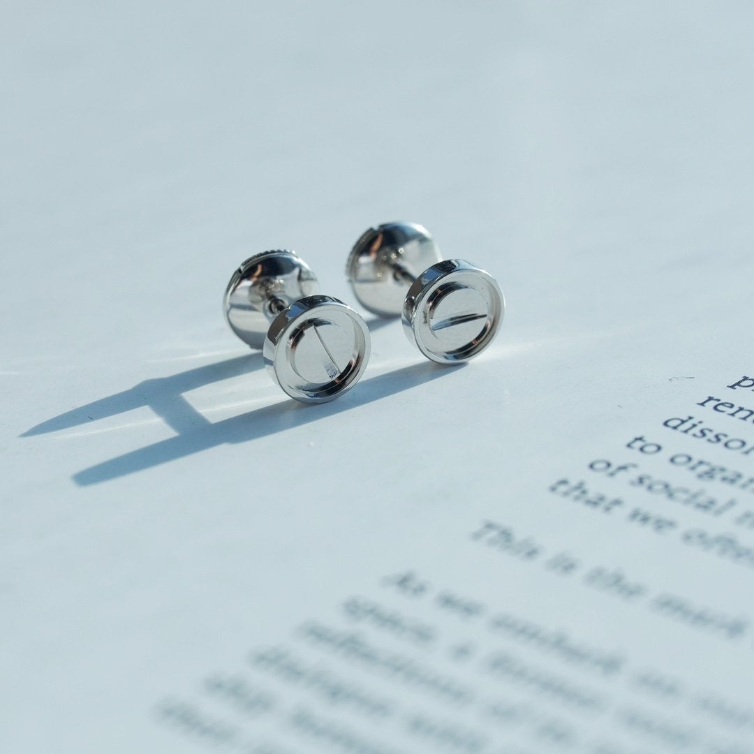 [Pearl Jewelrys]LOVE EARRINGS SILVER 10MM