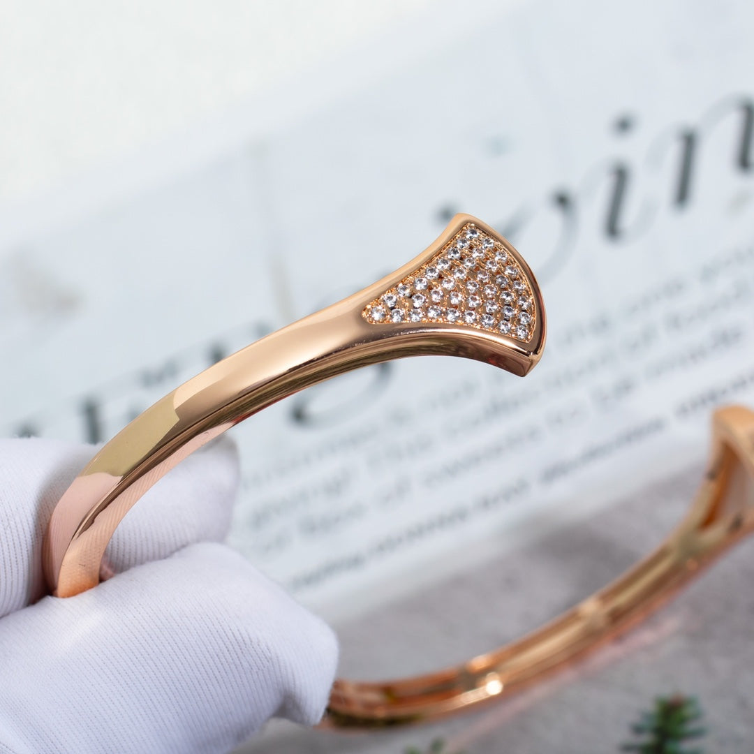 [Pearl Jewelrys]DREAM BRACELET OPEN PINK GOLD MOP DIAMOND
