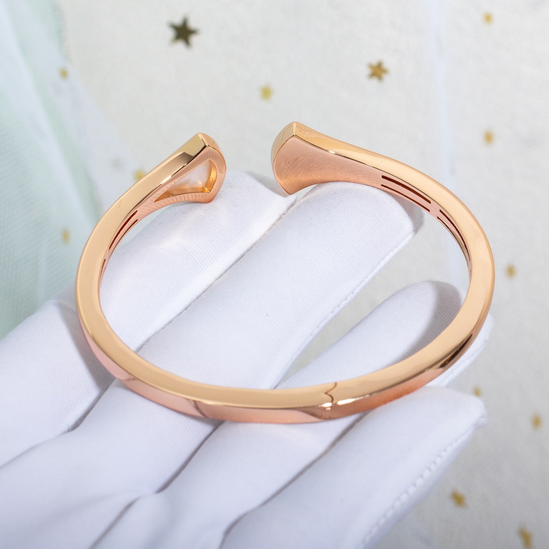 [Pearl Jewelrys]DREAM BRACELET OPEN PINK GOLD MOP DIAMOND