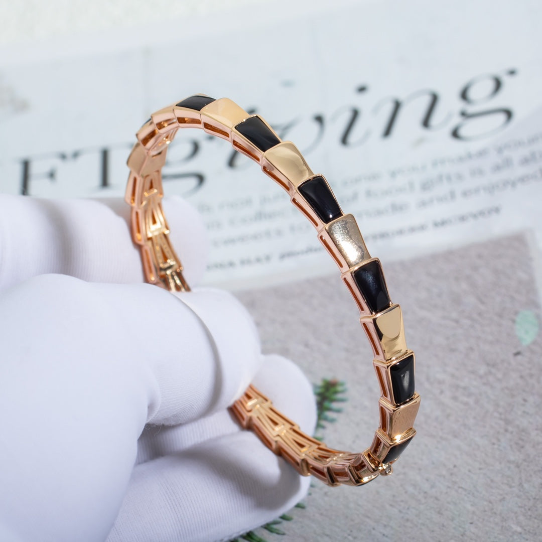 [Pearl Jewelrys]SERPENTI BRACELET PINK GOLD ONYX