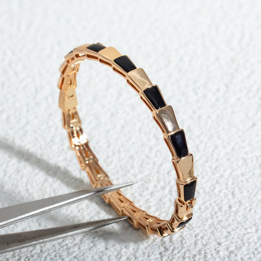 [Pearl Jewelrys]SERPENTI BRACELET PINK GOLD ONYX