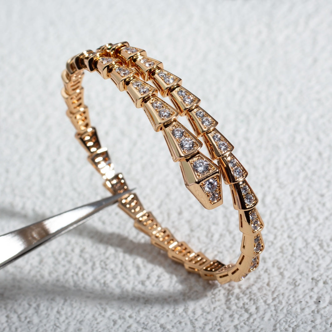 [Pearl Jewelrys]SERPENTI BRACELET 6.8MM PINK GOLD DIAMOND