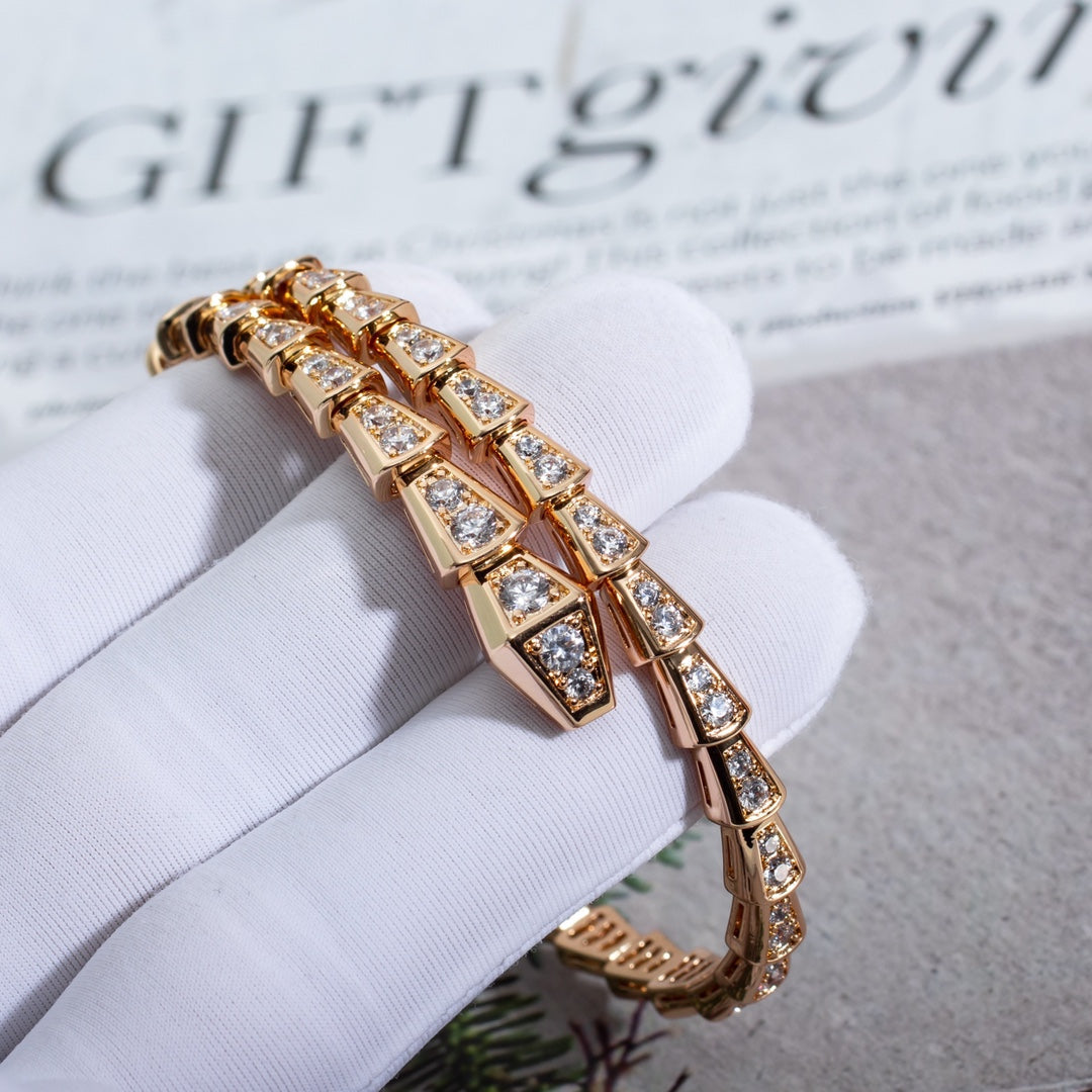 [Pearl Jewelrys]SERPENTI BRACELET 6.8MM PINK GOLD DIAMOND