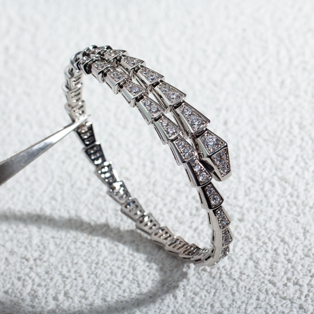 [Pearl Jewelrys]SERPENTI BRACELET 6MM SILVER DIAMOND