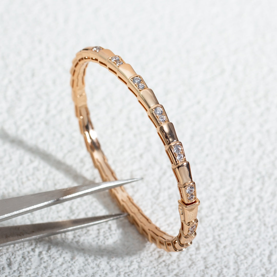 [Pearl Jewelrys]SERPENTI SMALL BRACELET PINK GOLD DIAMOND