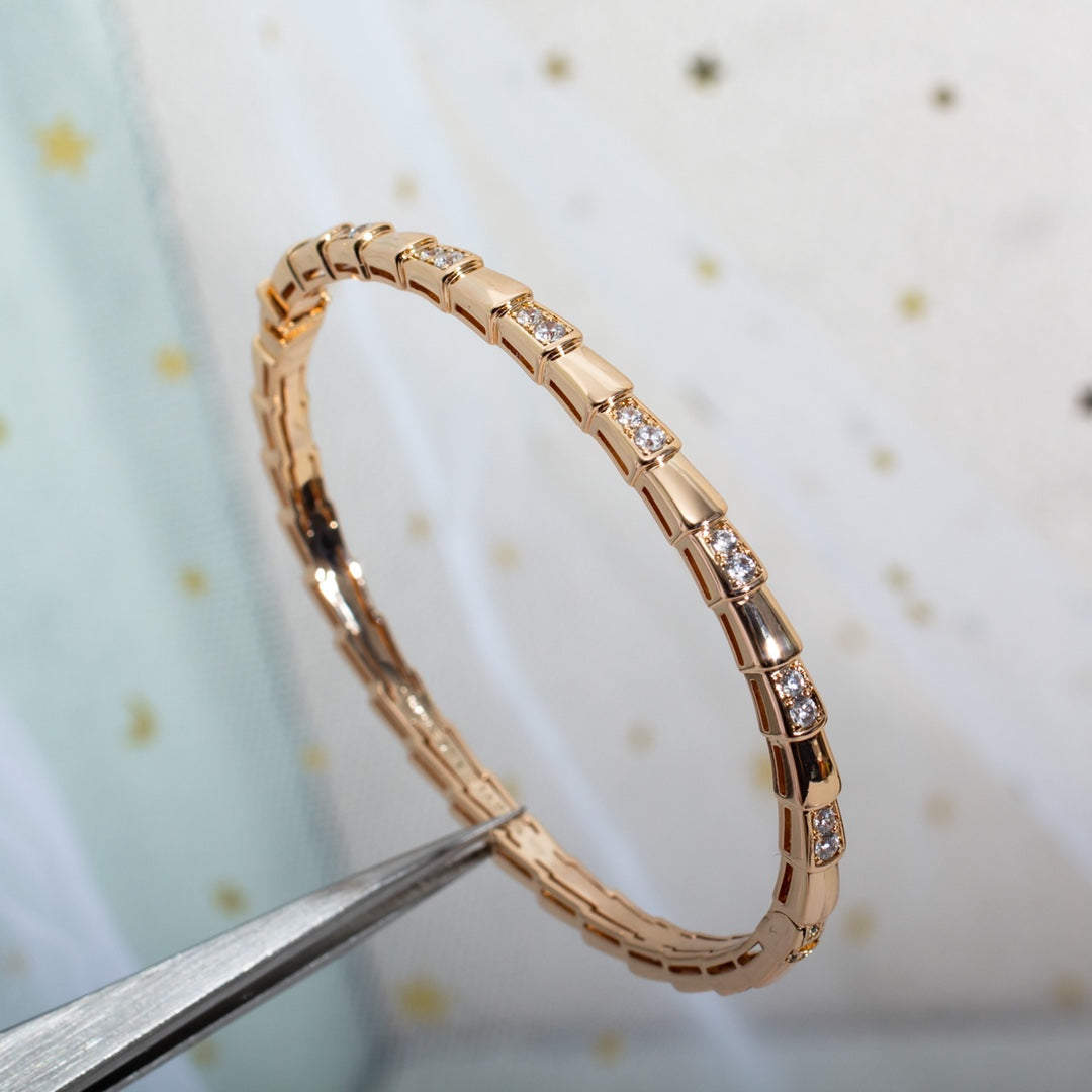 [Pearl Jewelrys]SERPENTI SMALL BRACELET PINK GOLD DIAMOND