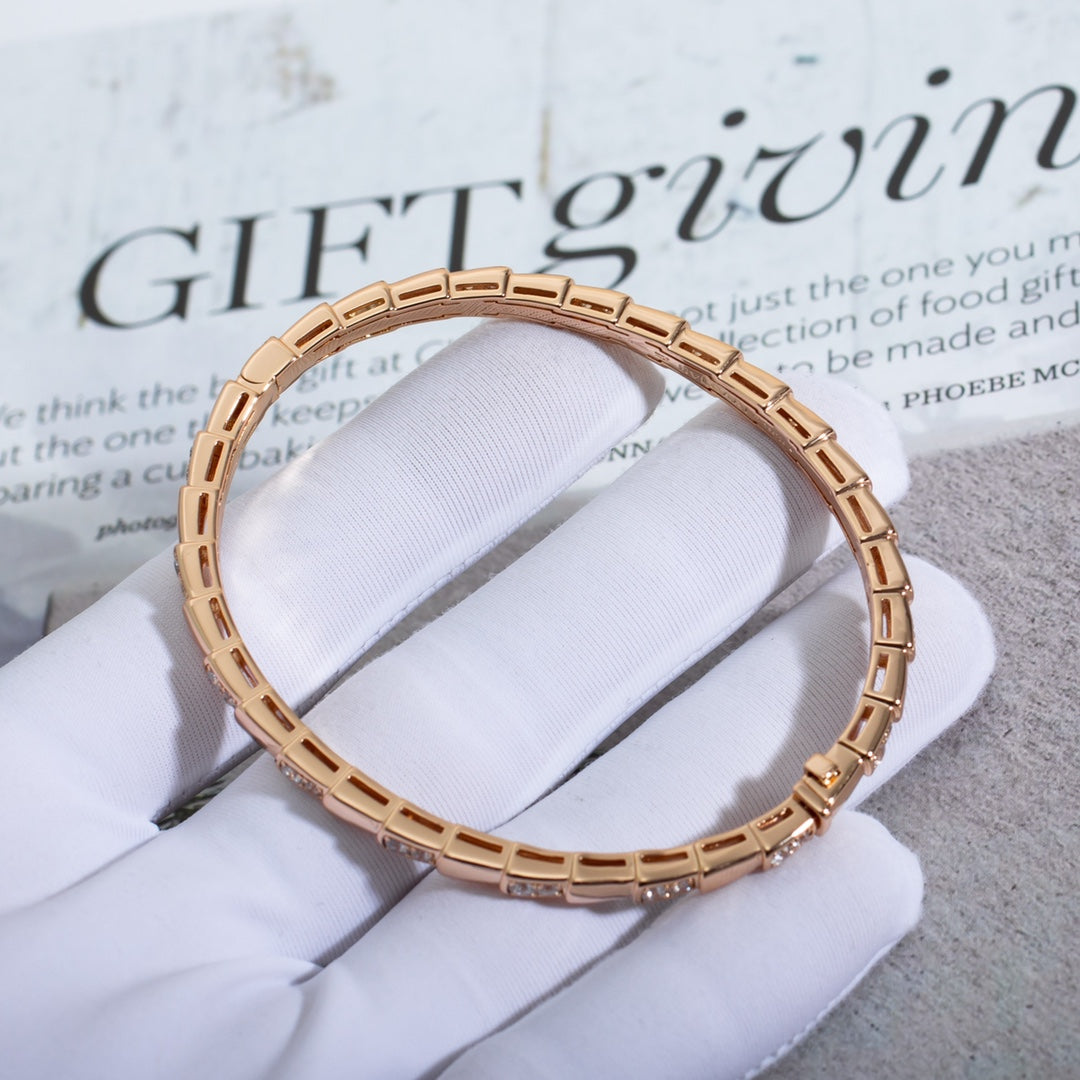 [Pearl Jewelrys]SERPENTI SMALL BRACELET PINK GOLD DIAMOND