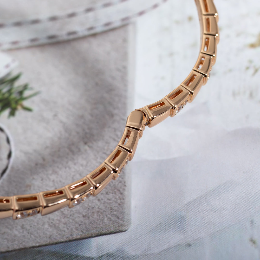 [Pearl Jewelrys]SERPENTI SMALL BRACELET PINK GOLD DIAMOND