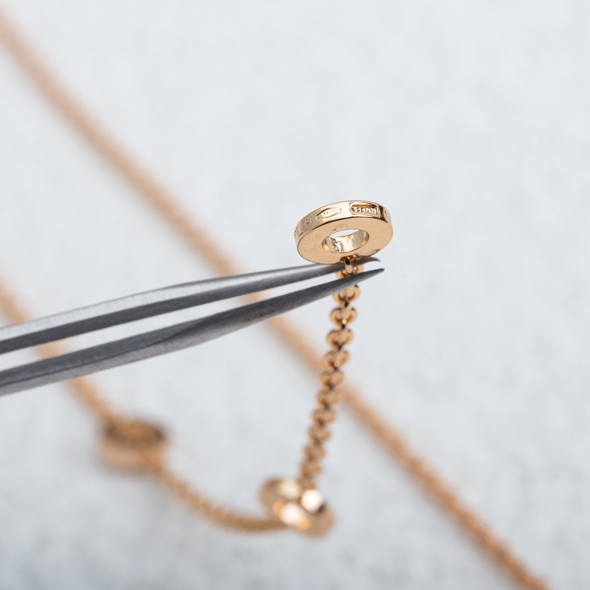 [Pearl Jewelrys]PARENTESI NECKLACE PINK GOLD