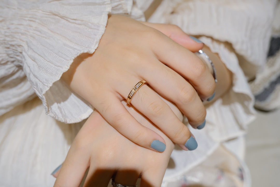 [Pearl Jewelrys]LOVE RING 2.65MM DIAMOND