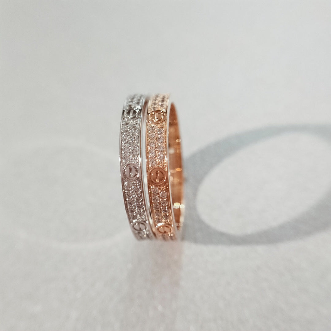 [Pearl Jewelrys]LOVE RING 2.65MM DIAMOND