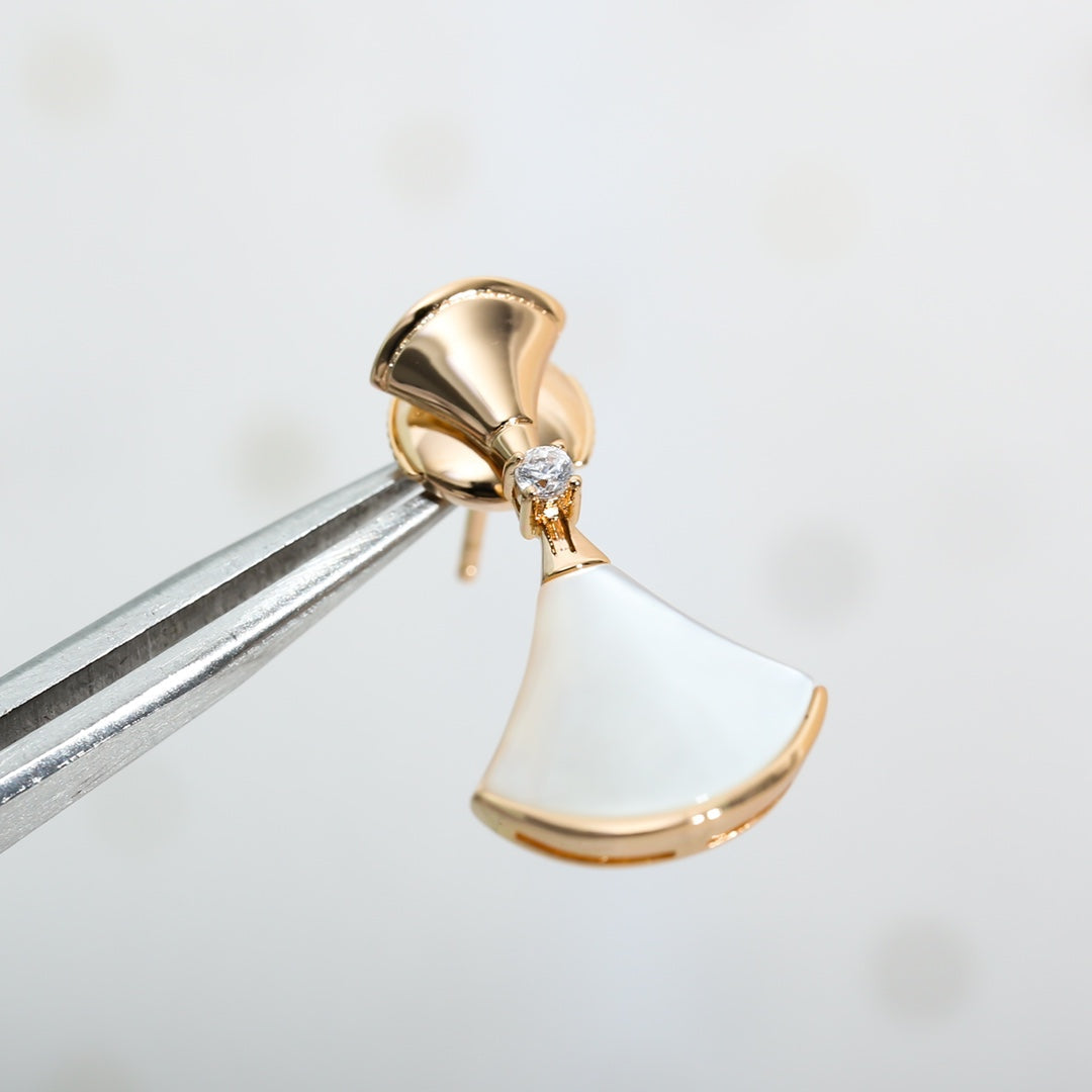[Pearl Jewelrys]DREAM MOP PINK GOLD EARRINGS