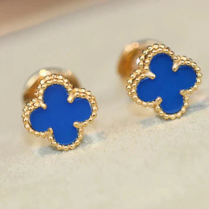 [Pearl Jewelrys]CLOVER MINI 9.5MM TURQUOISE EARRINGS