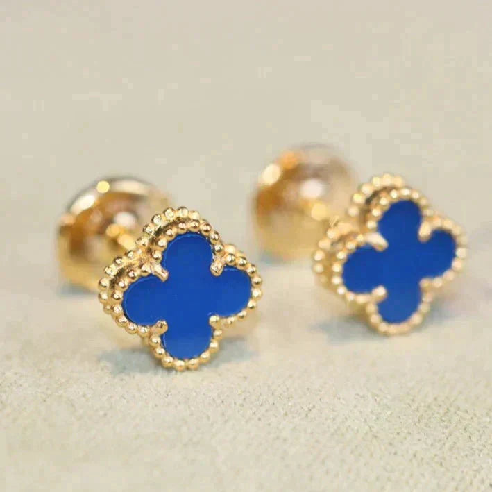 [Pearl Jewelrys]CLOVER MINI 9.5MM TURQUOISE EARRINGS